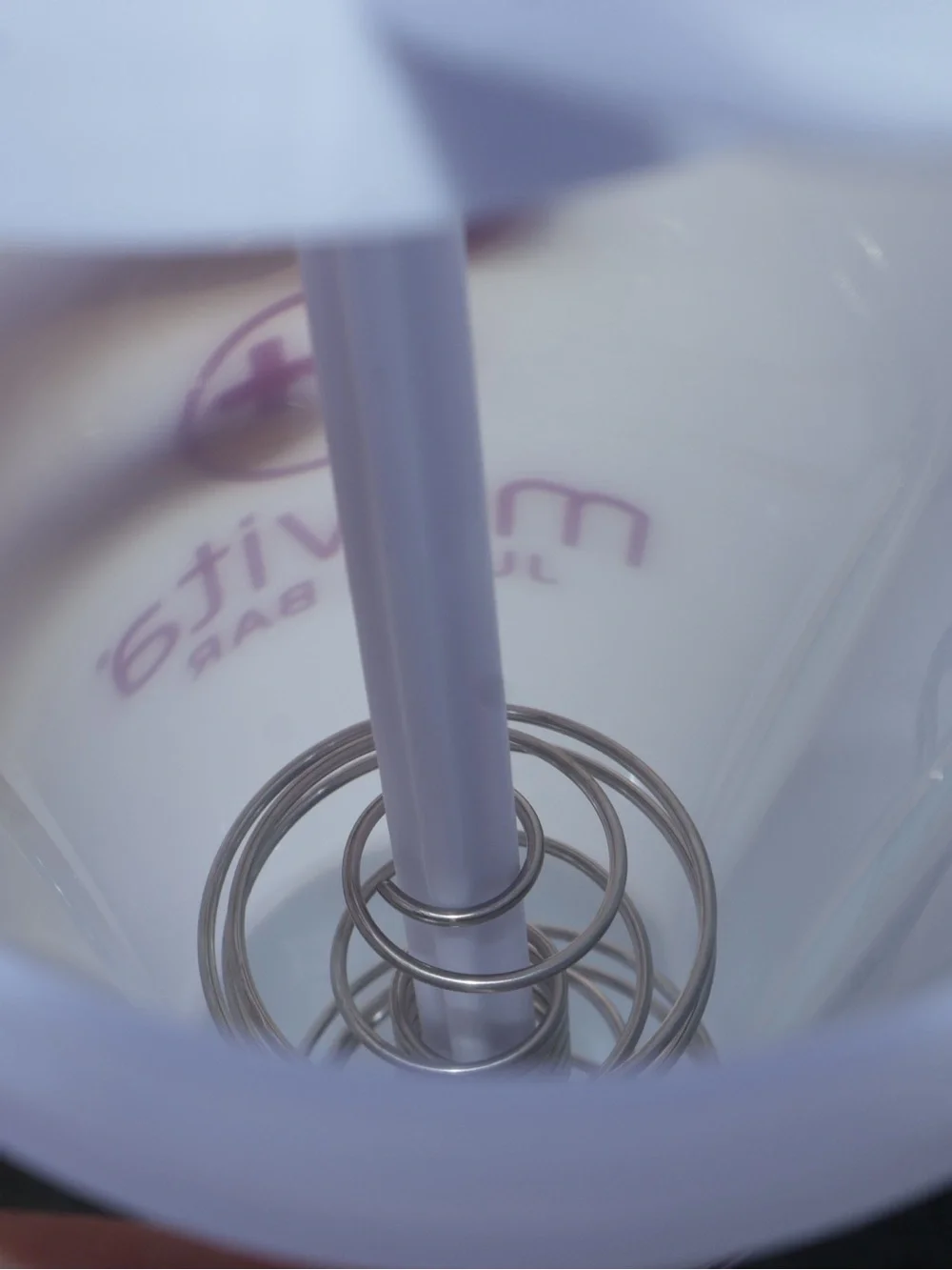 New plastic protein perfect shaker bottle from Movita Juice Bar